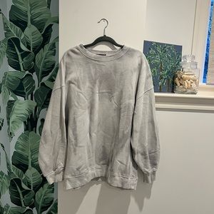 GREY ZARA TIE DYE CREWNECK